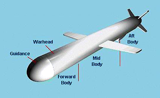 BGM-109 Tomahawk Land Attack Missile.