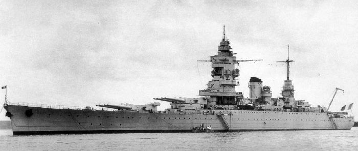 French Battleship Dunkerque